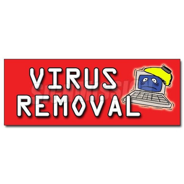 Safety Sign, 48 in Height, Vinyl, 18 in Length, Virus Removal